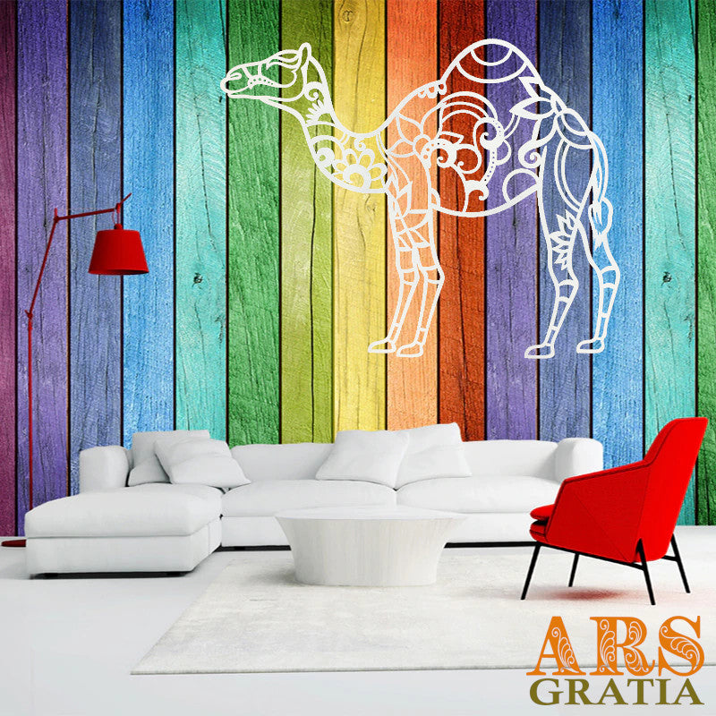 Dromedario Camello - Animal geométrico decoración de pared Wall Art