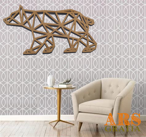 Oso - Animal geométrico decoración de pared Wall Art