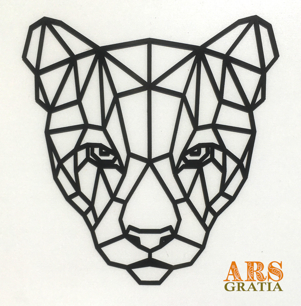 Pantera - Animal geométrico decoración de pared Wall Art