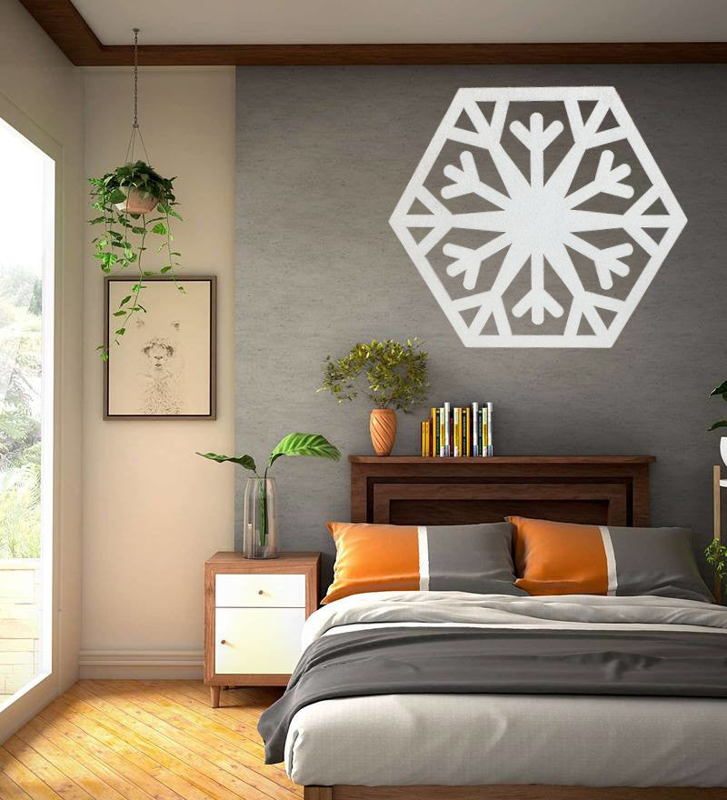 Copos de nieve de madera para decoración de pared