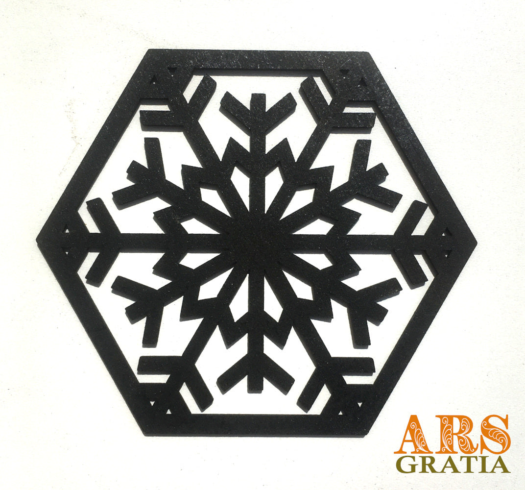 Copos de nieve de madera para decoración de pared