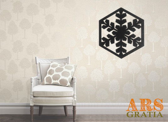 Copos de nieve de madera para decoración de pared