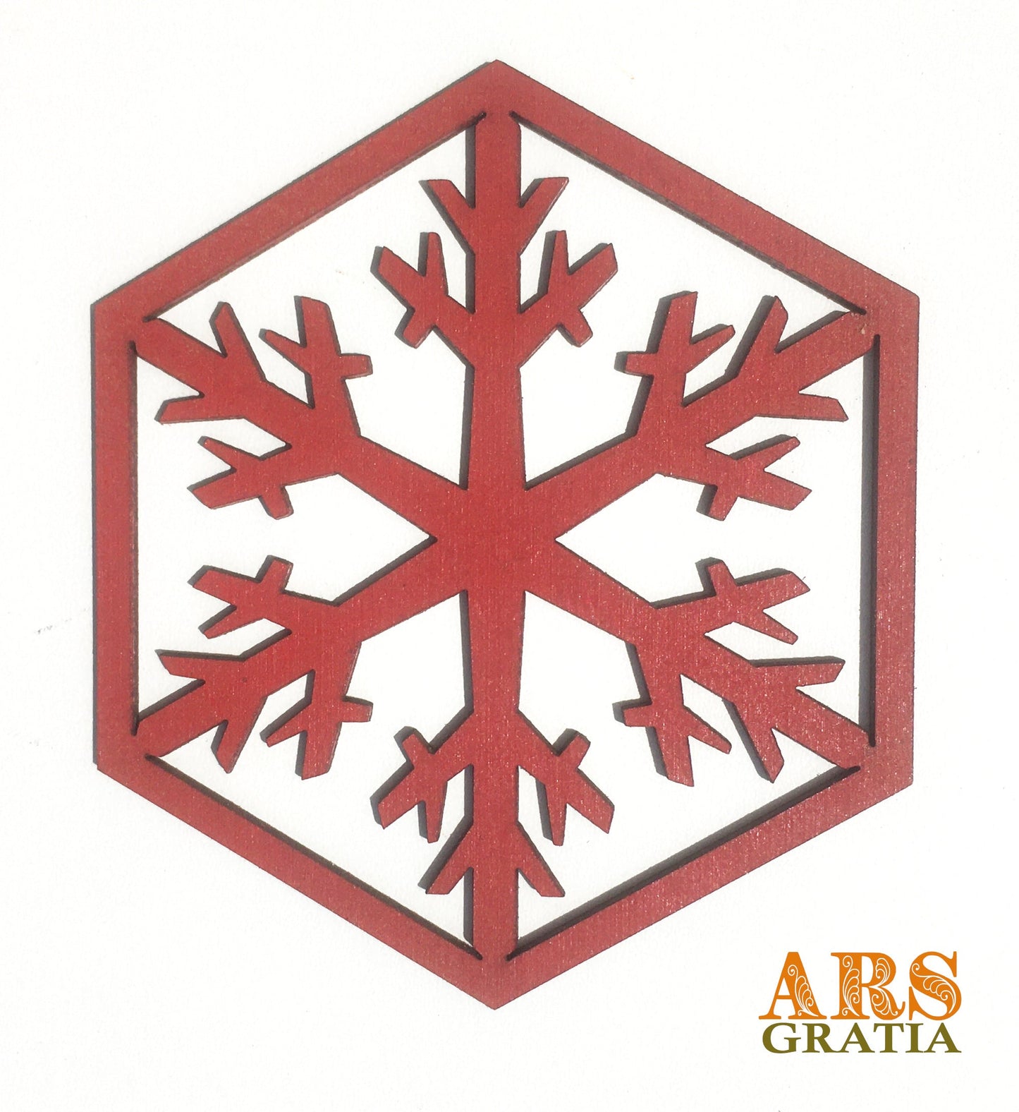 Copos de nieve de madera para decoración de pared