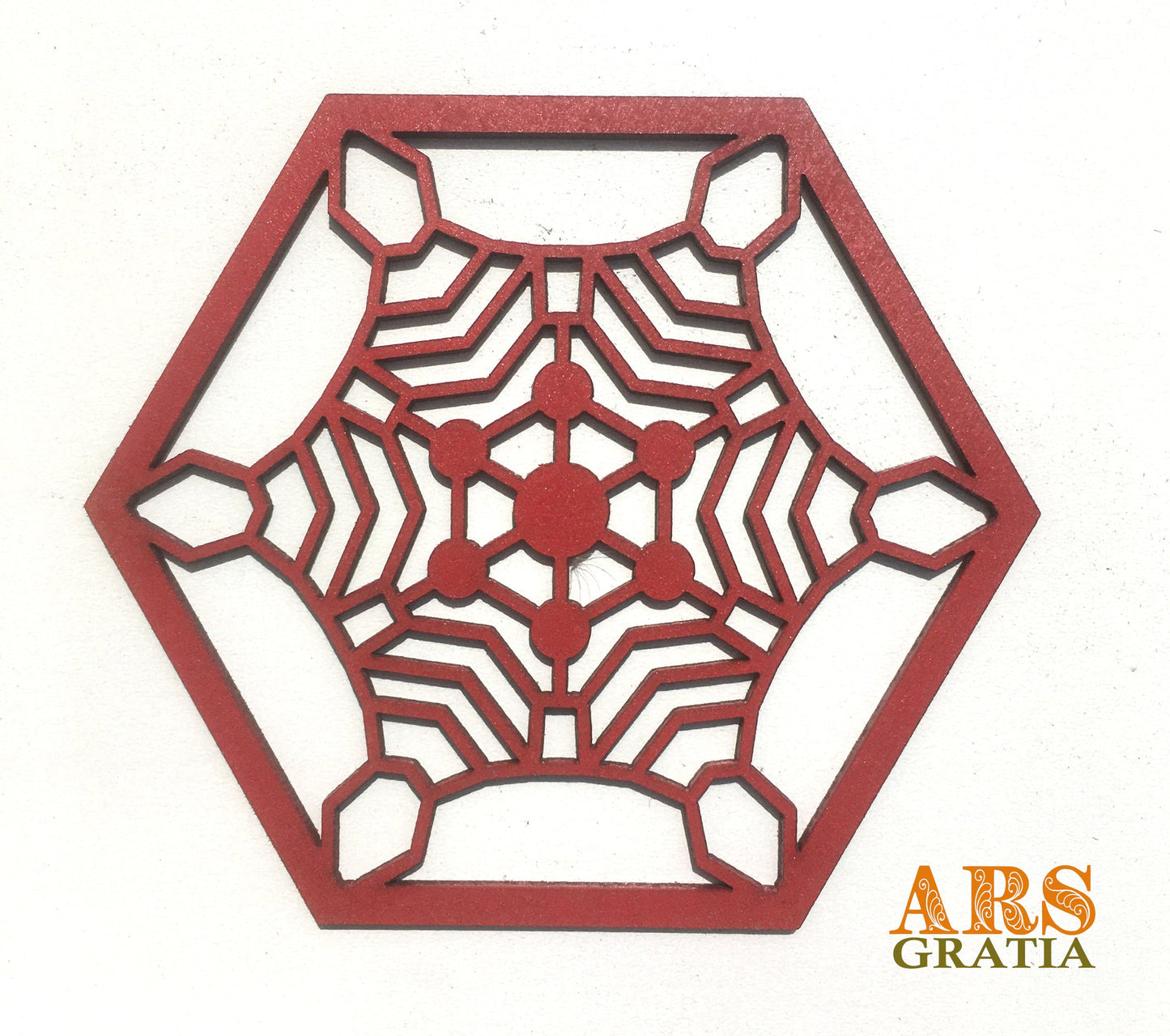 Copos de nieve de madera para decoración de pared