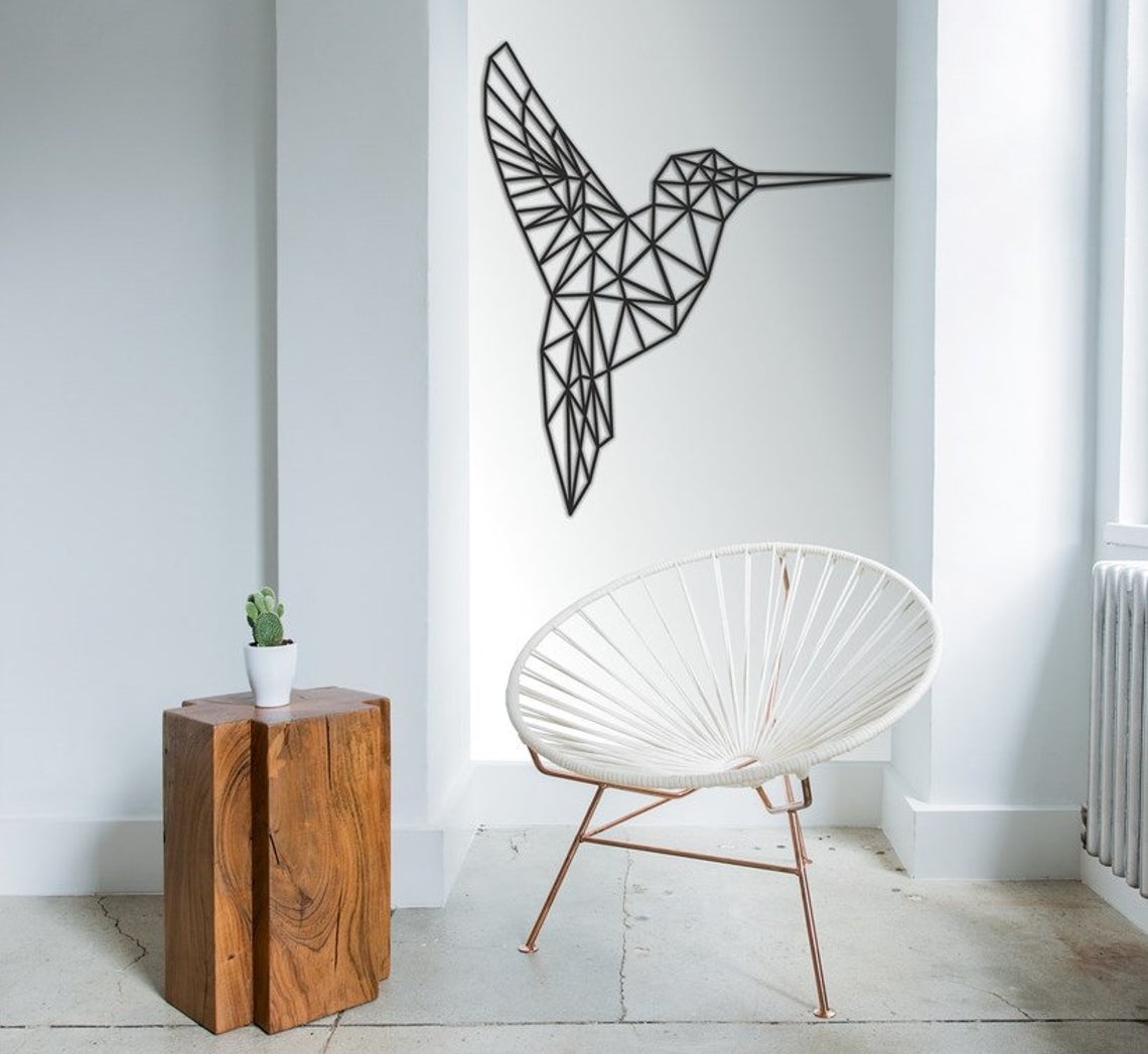 Ave Colibri personalizado de madera para decoración de pared