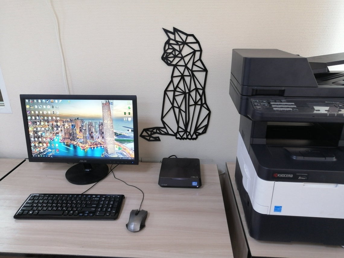 Gato personalizado de madera para decoración de pared