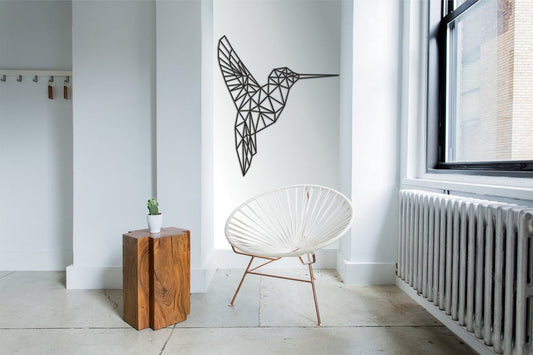Ave Colibrí personalizado de madera para decoración de pared