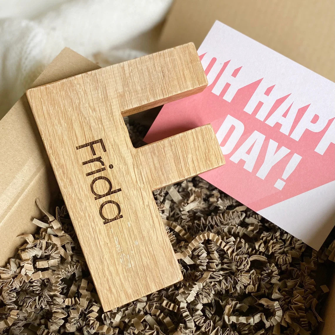 Letras personalizadas de Roble natural