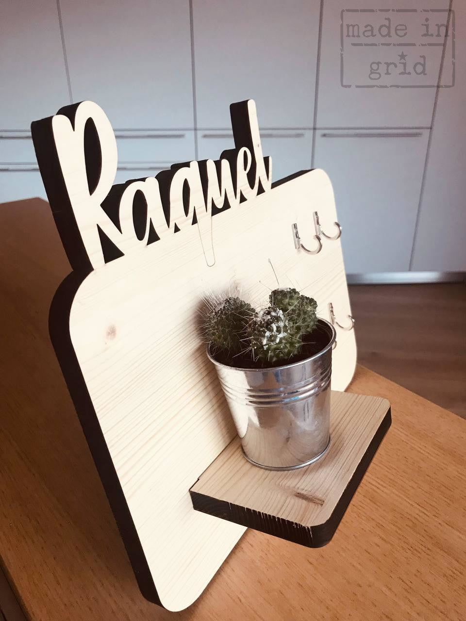 Llavero de pared de madera personalizado