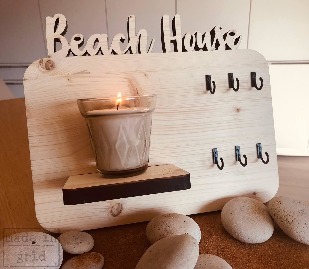 Llavero de pared de madera personalizado