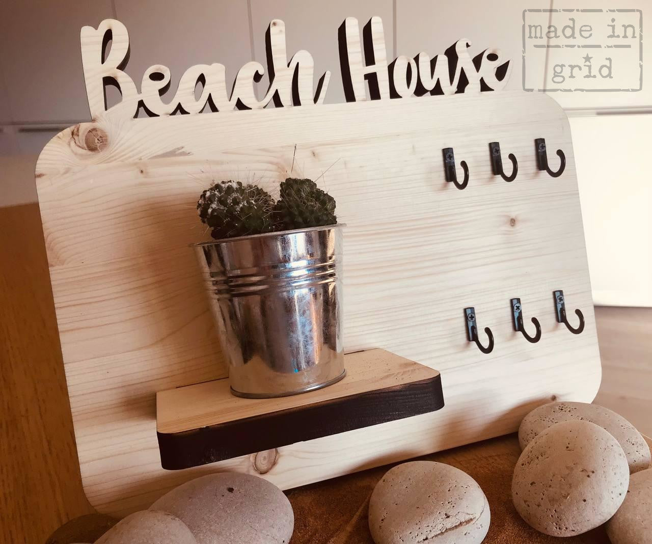 Llavero de pared de madera personalizado