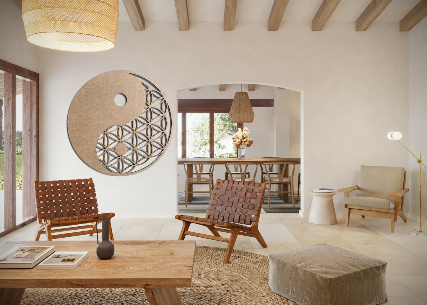Madera con ánima: Mandalas de pared (Grandes)