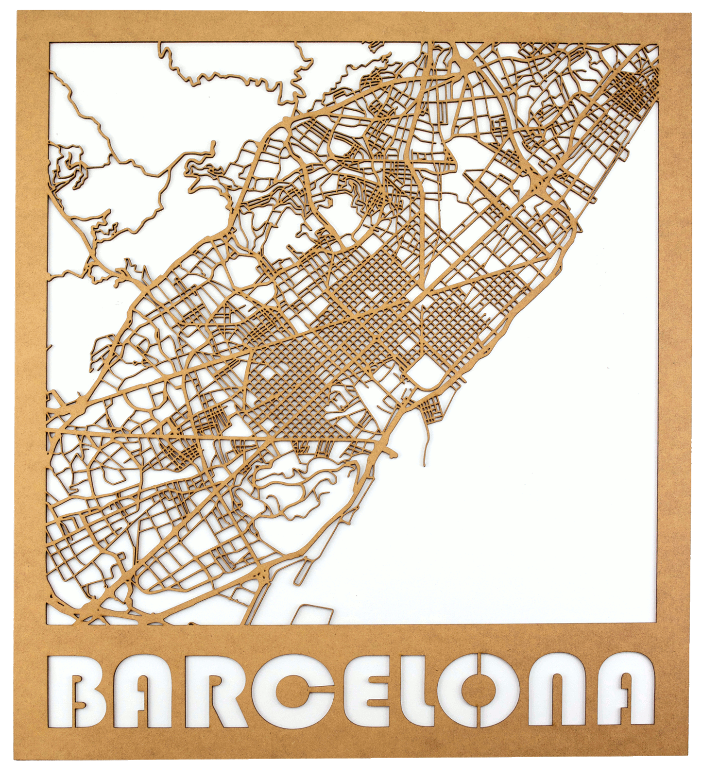 Mapa 3D callejero de Barcelona