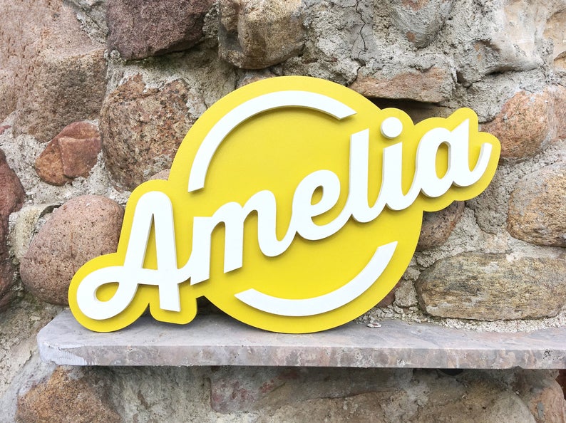 Nombre decorativo "Pop" a decorar para habitación infantil