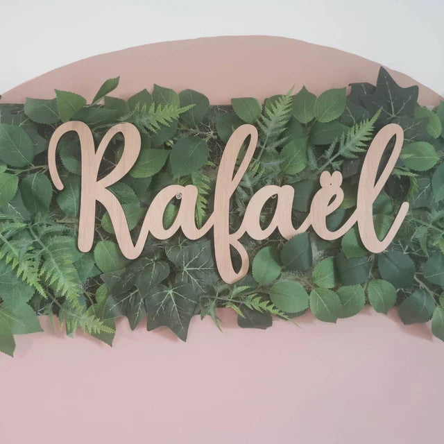 Nombre personalizado de madera fina