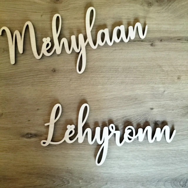 Nombre personalizado de madera fina