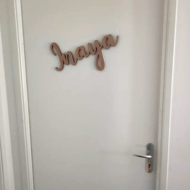 Nombre personalizado de madera fina