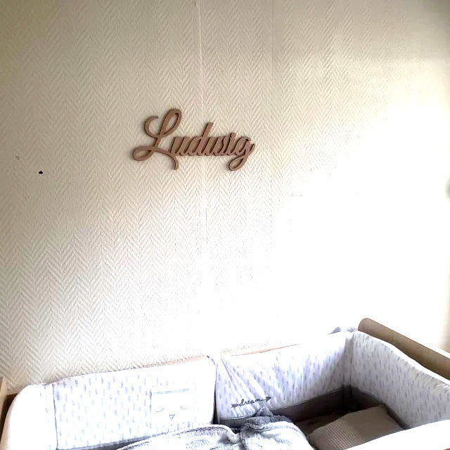 Nombre personalizado de madera fina