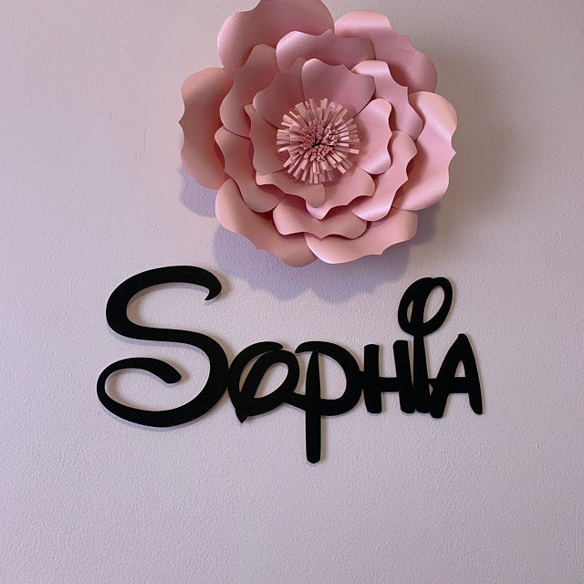 Nombre infantil personalizado de madera tipo "Disney" para bebes y niñas niños