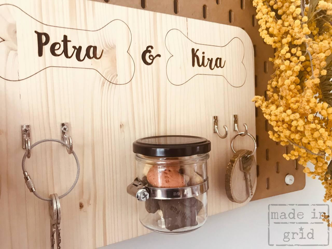 Llavero de pared de madera personalizado