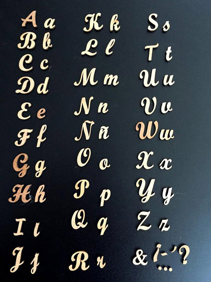 Letras adhesivas para decorar paredes con nombres y frases