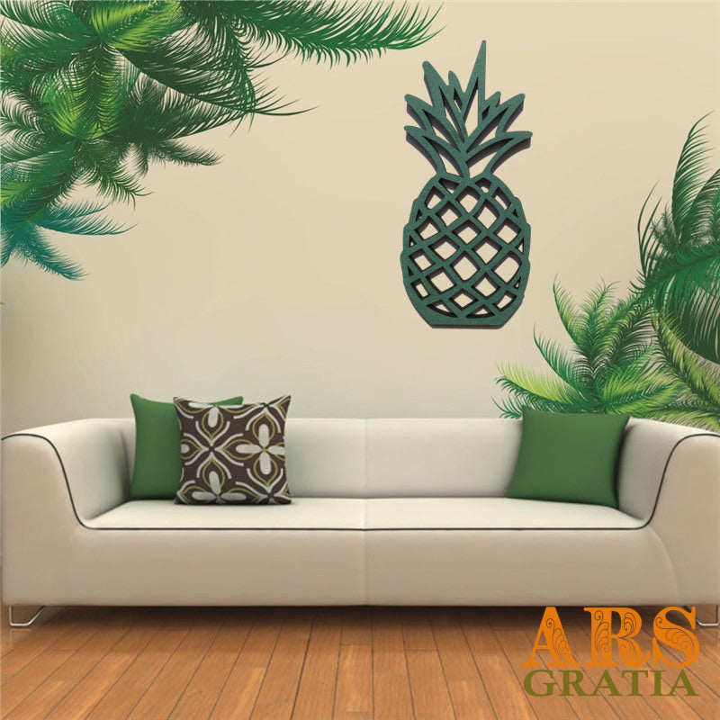 Adorno de pared personalizado piña de madera