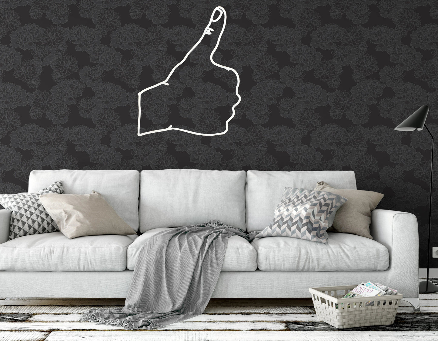 Déco murale: mains et signes