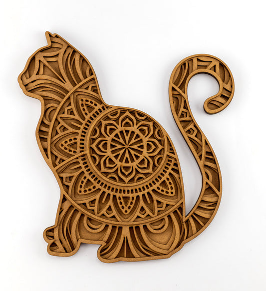 Quadre de paret - Mandala Gat assegut