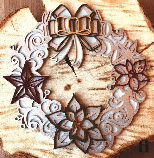 Couronne fleurie de noël